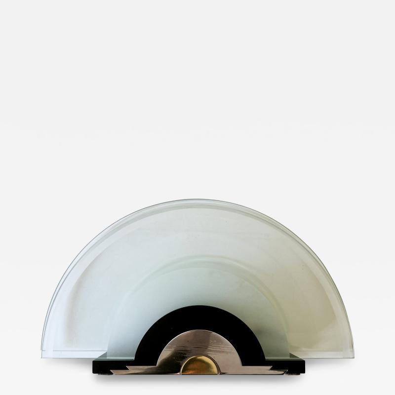  Metalarte Spain Rare Postmodern Table Lamp Rising Sun by Metalarte Spain 1980s