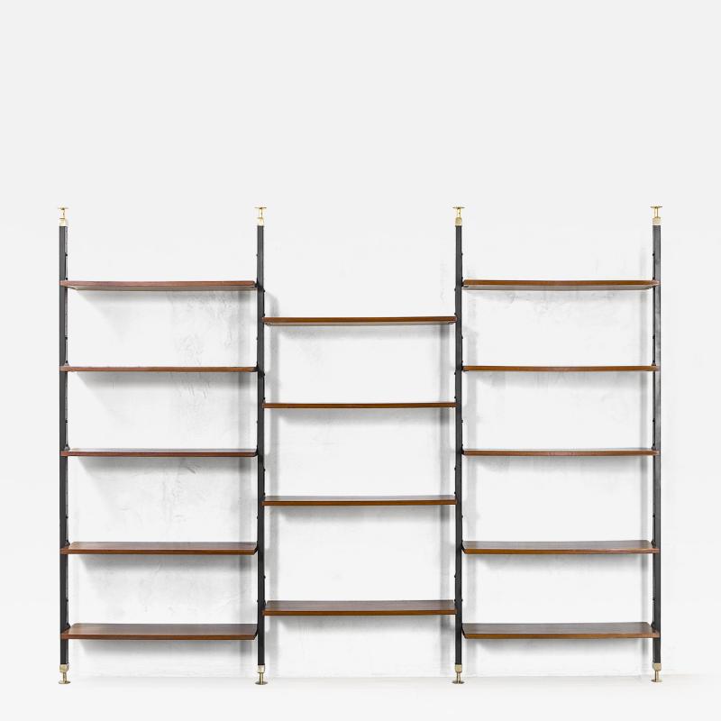  Midcentury Italian school Italian Production Wall Bookcase with adjustable shelves 60s