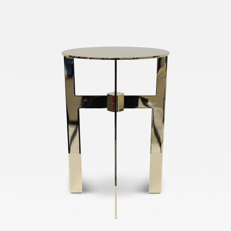  Minotti Minotti Ellis Side Table in Polished Gold Finish