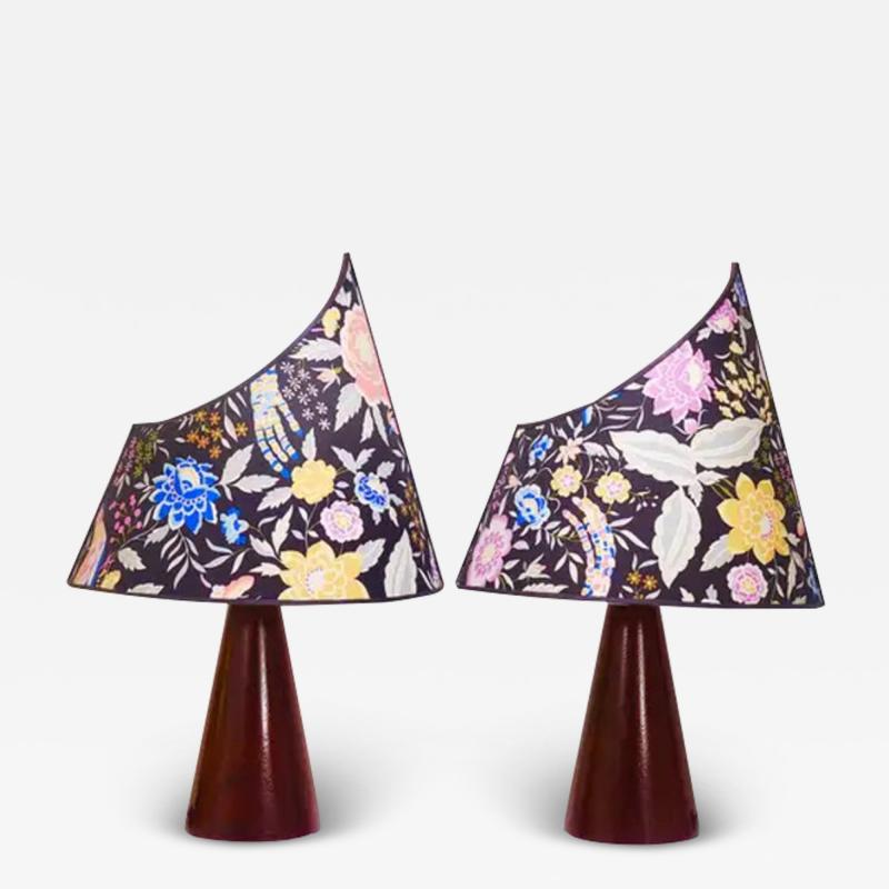  Missoni A Pair Missoni Post Modern Table Side Lamps by Massimo Valloto Italy 1980s