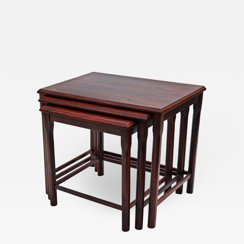  Mobelfabrikken Toften Danish Modern Rosewood Nesting E W Bach Toften Stacking Side End Accent Tables