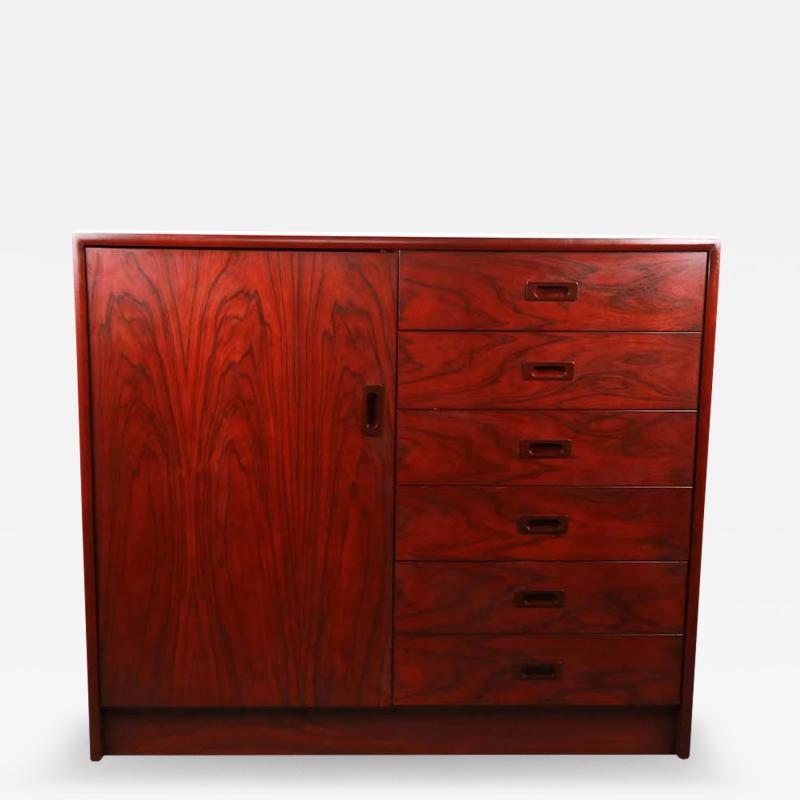  Mobican Furniture Vintage Mid Century Canadian Rosewood Tall Dresser