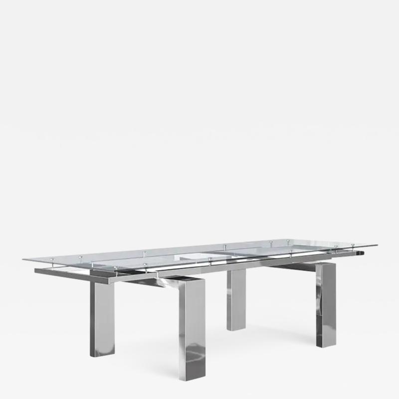  Modani Madani Modern Furniture Glass Nablus Extension Dining Table