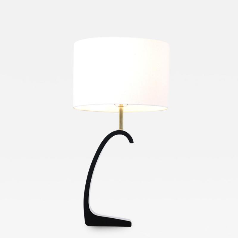  Modeline California Modern Sculpted Ebony Table Lamp by Modeline of CA