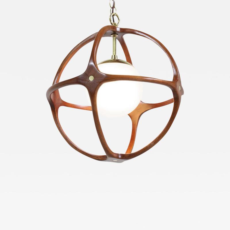  Modeline Mid Century Sculpted Sphere Pendant Chandelier by Modeline