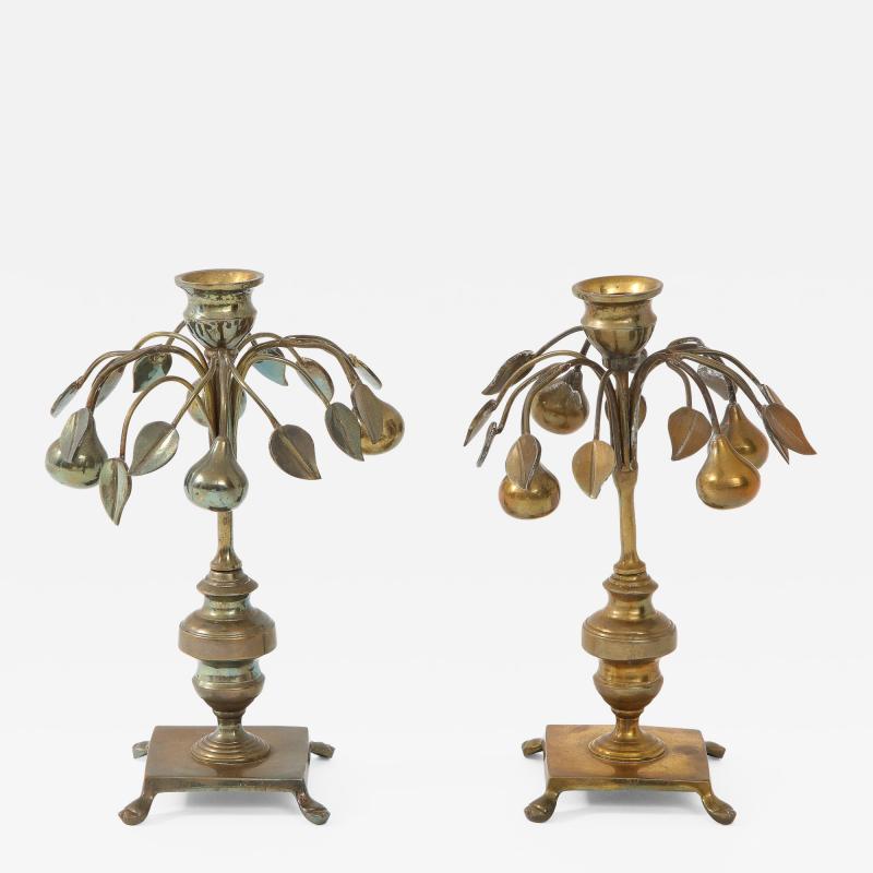  Mottahedeh Mottahedeh Silver Pear Tree Candlesticks