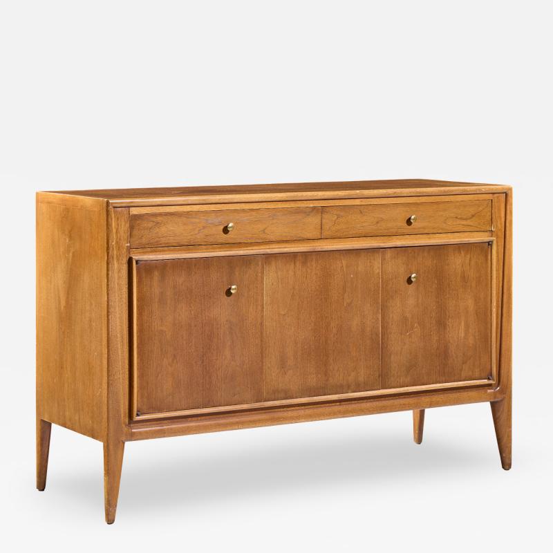  Mount Airy Furniture Company Mount Airy Facade Mid Century Walnut and Brass Credenza