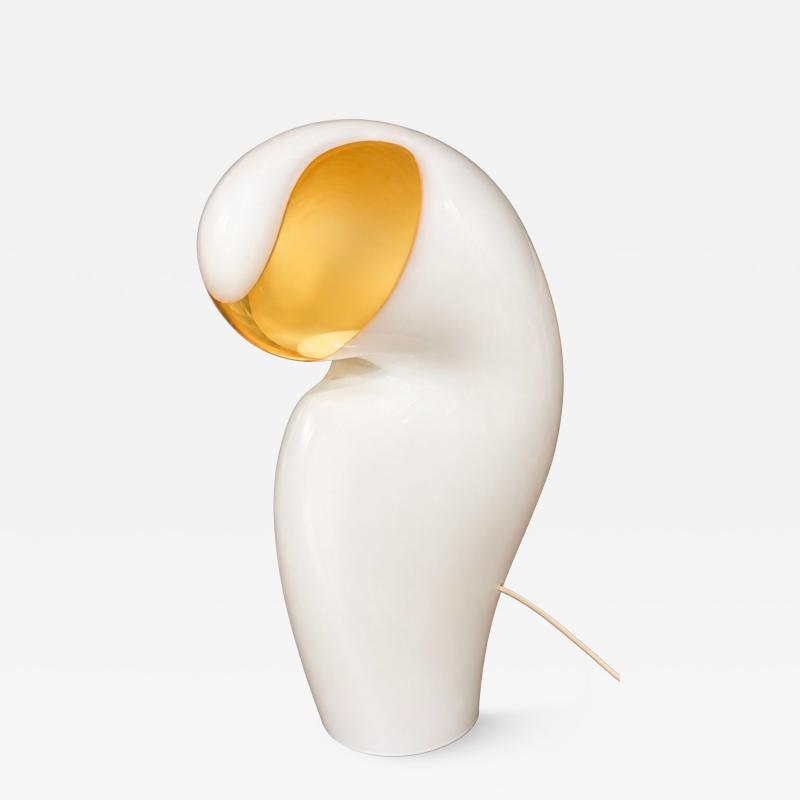  Murano Gino Vistosi Murano Ghost Table Lamp Italy 1970