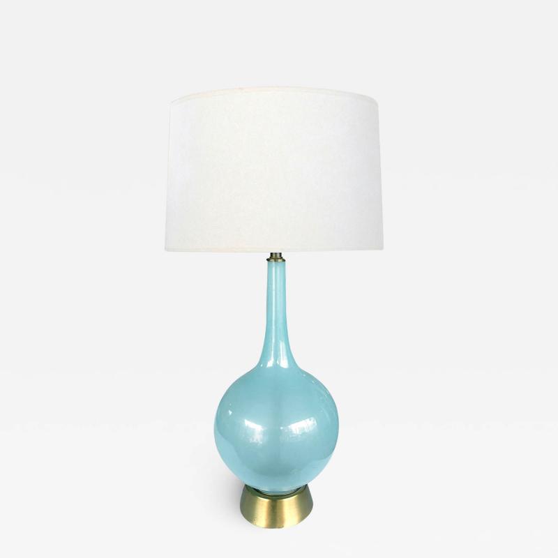  Murano Glass A Translucent Murano 1960s Pale blue Bottle form Lamp