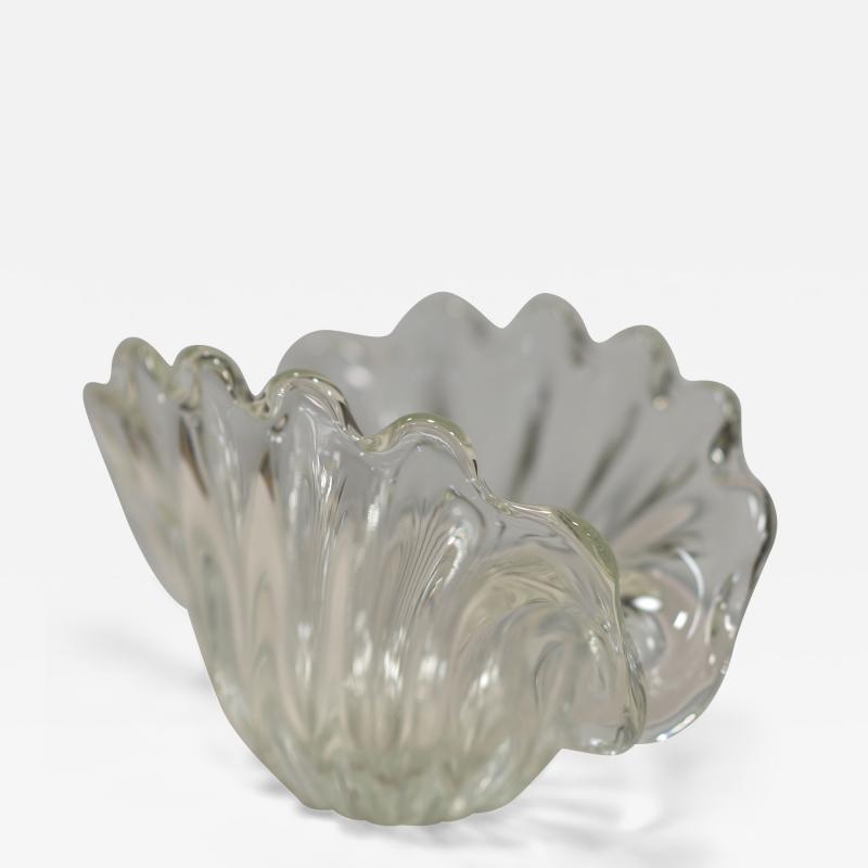  Murano Glass Hand Sculpted Shell Shape MURANO Glass Bowl