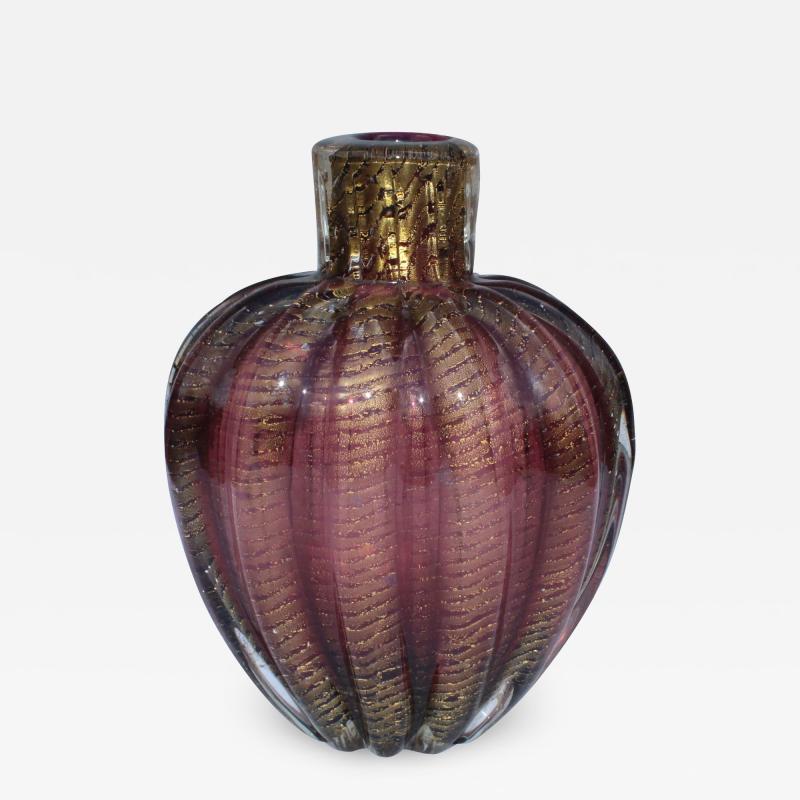  Murano Glass Sommerso Mid Century Modern Murano Glass Vase