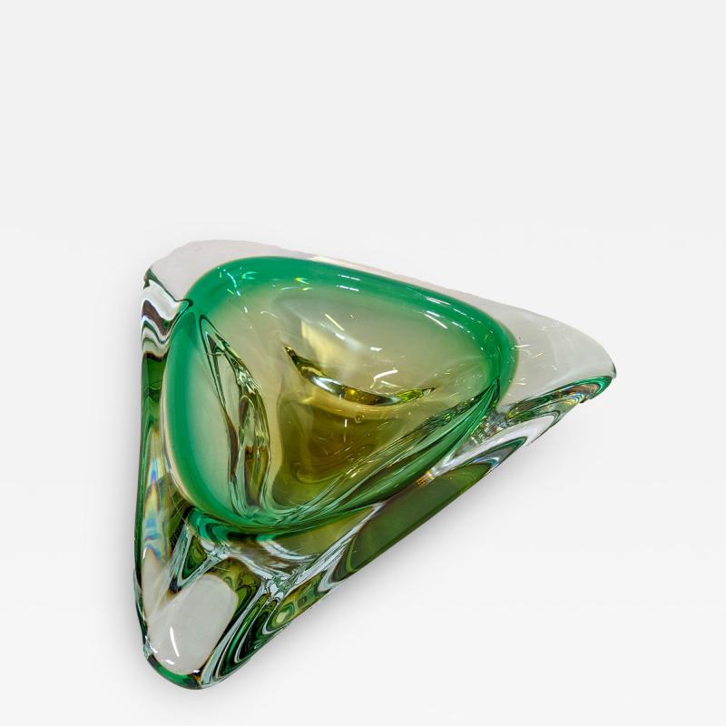  Murano Green Murano Glass Ashtray 1950