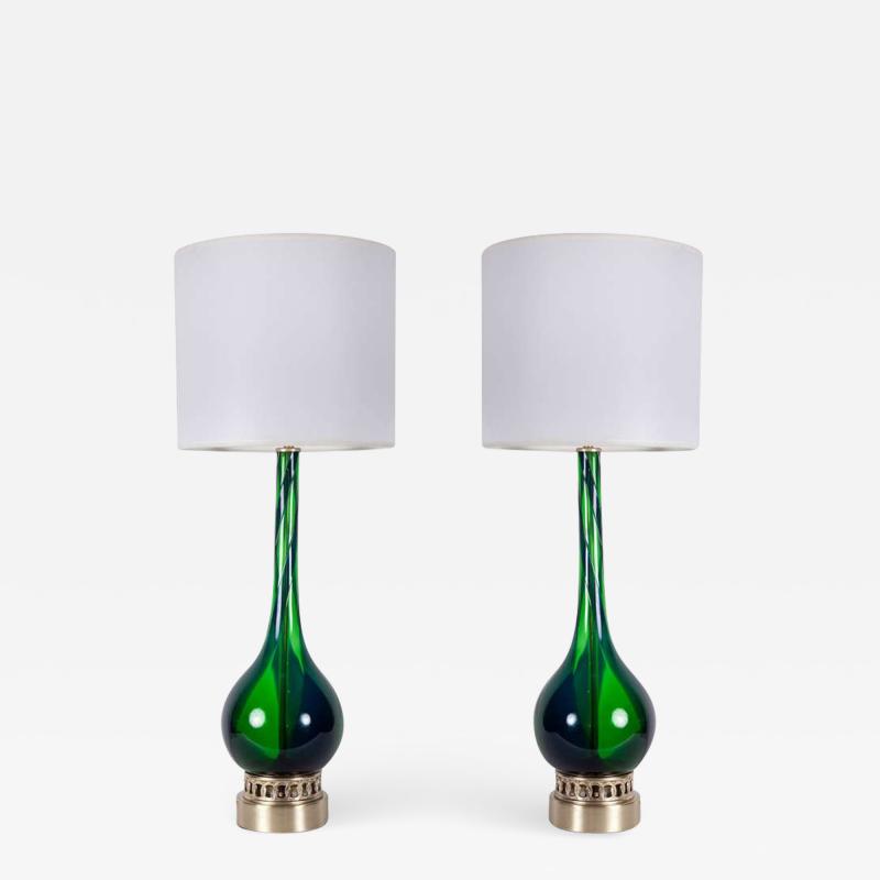  Murano Luxury Glass MGL Emerald Green Murano Glass Lamps