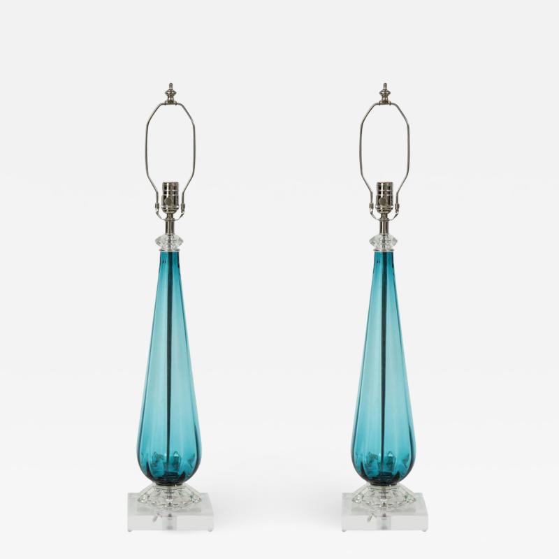  Murano Luxury Glass MGL Sky Blue Murano Glass Lamps
