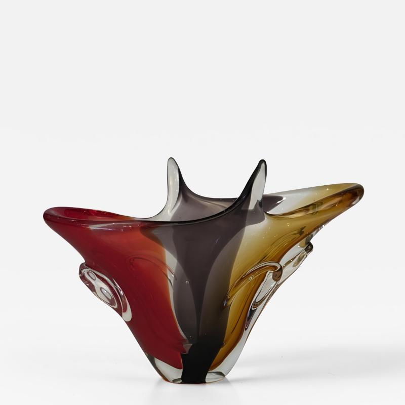 Murano Mid Century Modern Murano Glass Vase in the style of Ragazzi