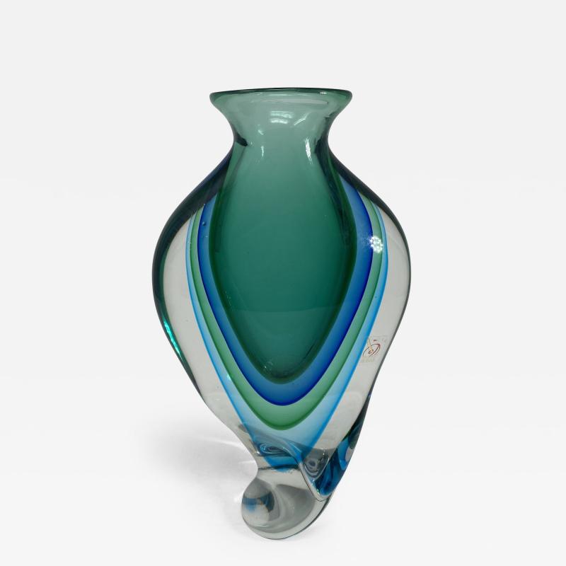  Murano Ritorto Murano Glass Vase by Oball