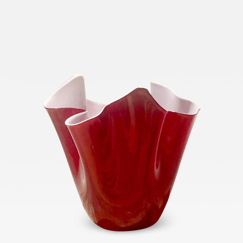  Murano Venini Murano Glass Handkerchief Vase