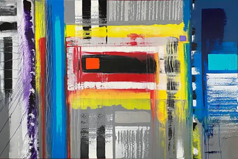  Murf Murphy Murf Murphy Large Contemporary Abstract Painting on Canvas