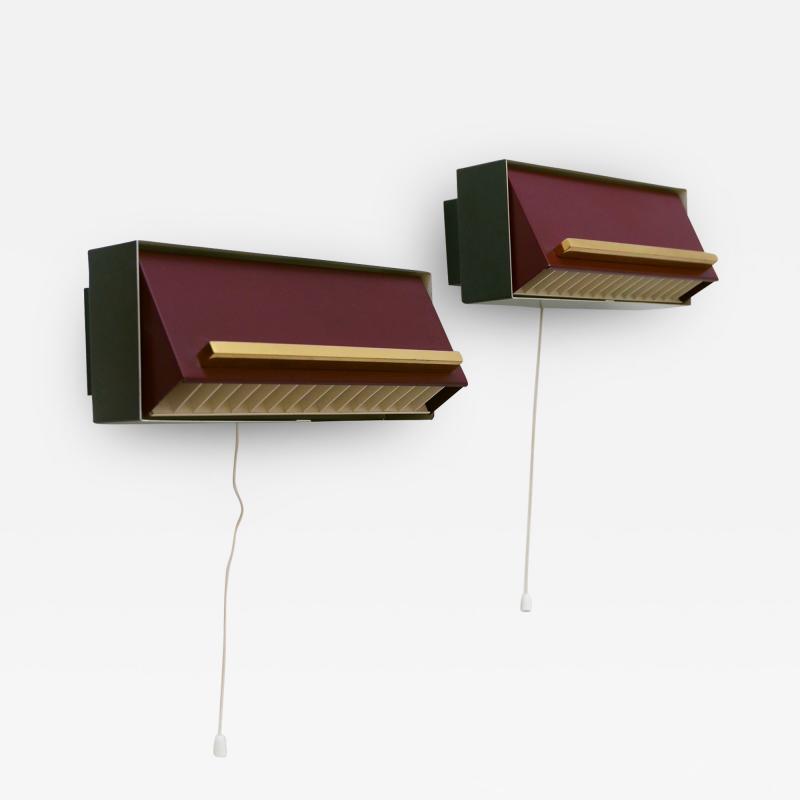  Neuhaus Leuchten Set of Two Elegant Bedside Sconces or Wall Lamps by Paul Neuhaus Germany 1950s