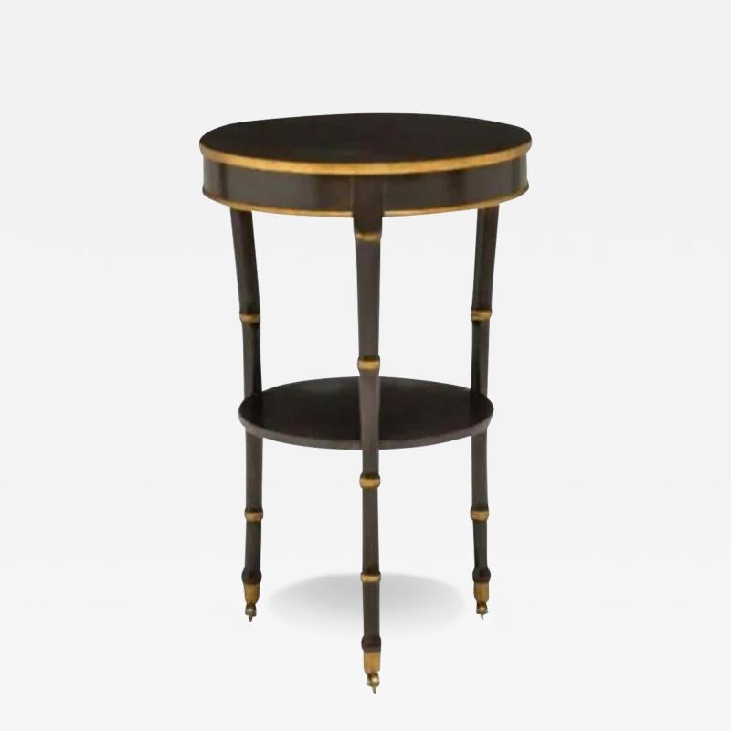  Niermann Weeks Niermann Weeks Faux Bamboo Round Side Occasional Table