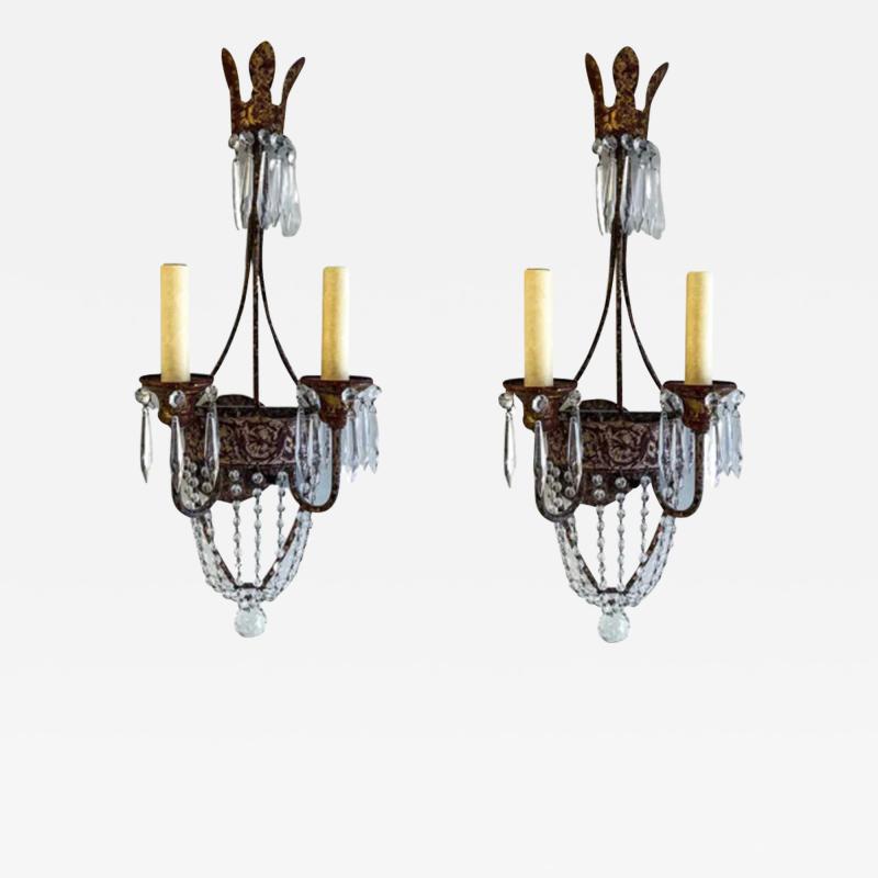  Niermann Weeks Niermann Weeks Italian Style Neapolitan Wall sconce a Pair