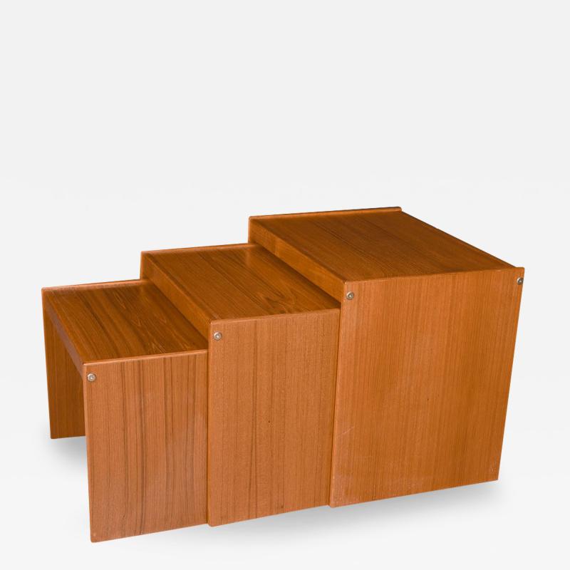  Nordisk Andels Eksport Danish Teak Nesting Tables Mid Century Denmark