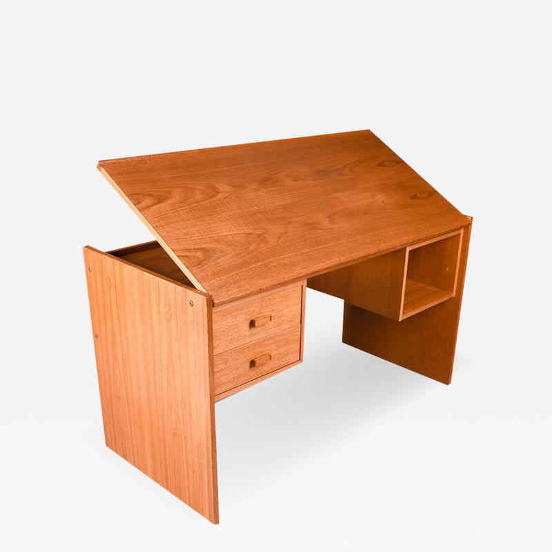  Nordisk Andels Eksport Mid Century Danish Teak Drafting Desk