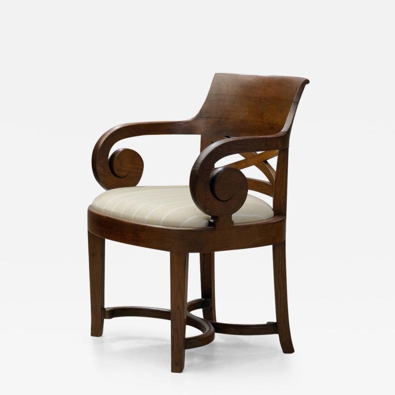  Nordiska Kompaniet Jugendstil Oak Armchair by Nordiska Kompaniet Sweden 1913