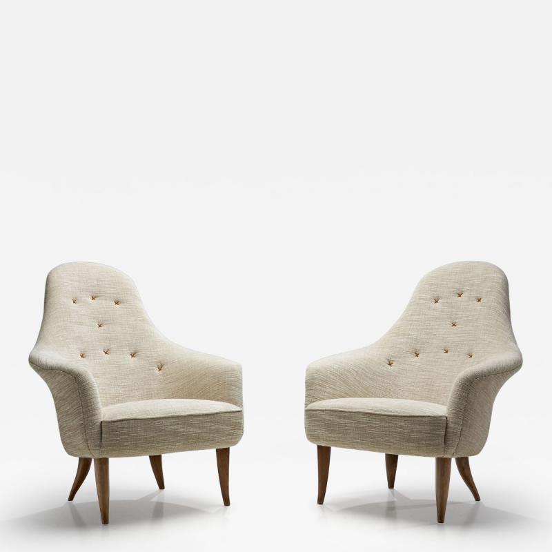  Nordiska Kompaniet Kerstin H rlin Holmquist Adam Easy Chairs for Nordiska Kompaniet Sweden 1950s