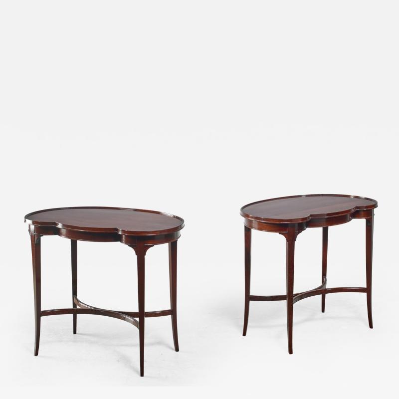  Nordiska Kompaniet Pair of free form Nordiska Kompaniet side tables Sweden 1945