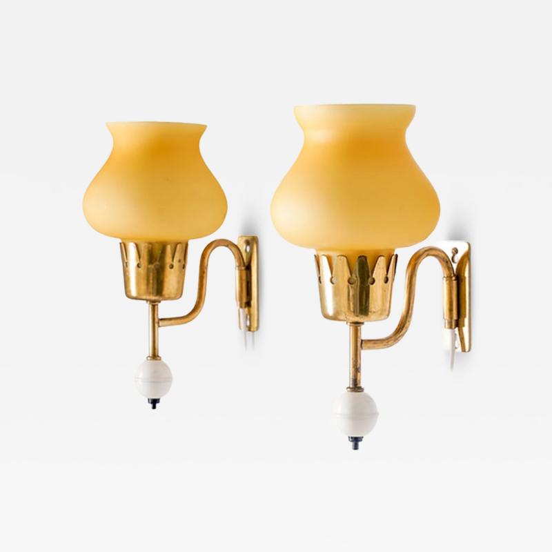  Nordiska Kompaniet Wall Lamps by Erik Tidstrand for Nordiska Kompaniet NK Sweden 1950s