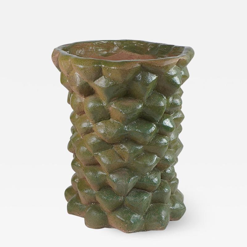  Oak Design Studios PALMAE II 0621 One of a kind glazed terracotta garden pot