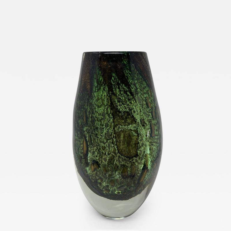  Oball Green Murano Glass Vase by Oball
