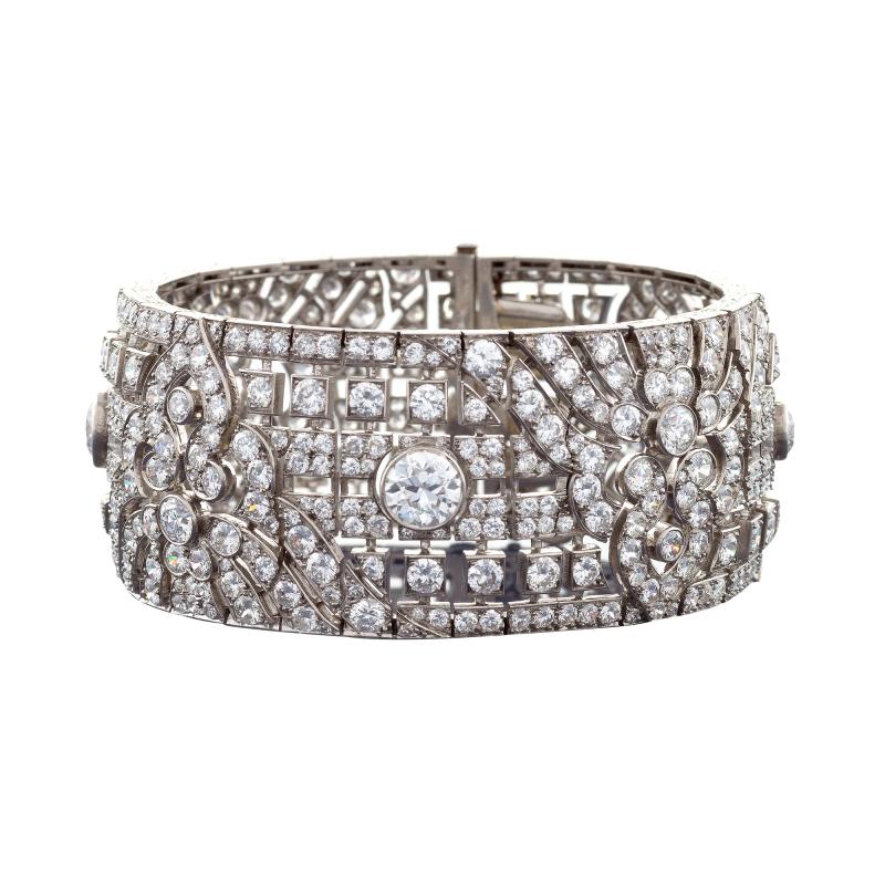  Okrant et Davidonniez Okrant et Davidonniez Diamond Wide Strap Bracelet