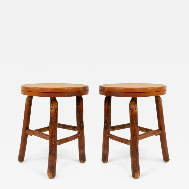  Old Hickory Furniture Co Old Hickory Round Oak Stools