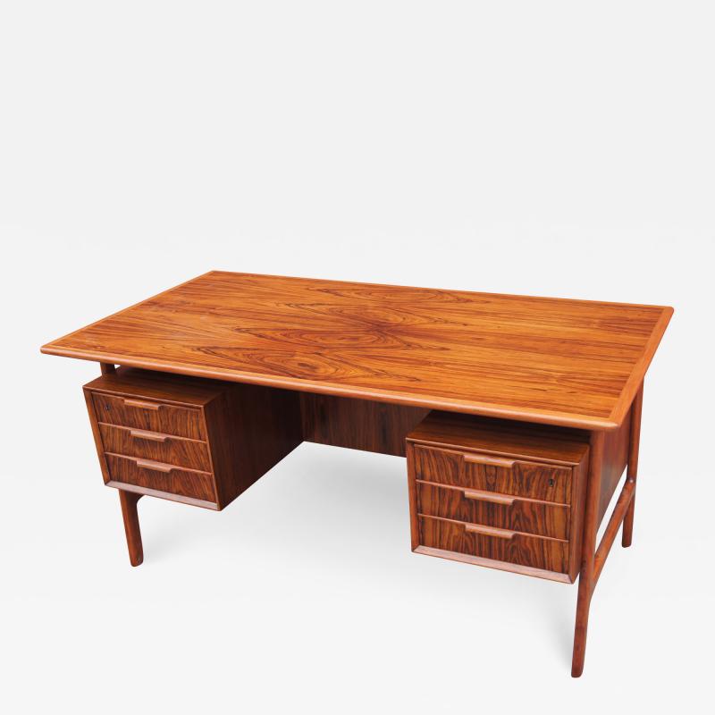  Omann Jun M belfabrik A S Rosewood Desk Model 75 by Gunni Omann for Omann Jun M belfabrik