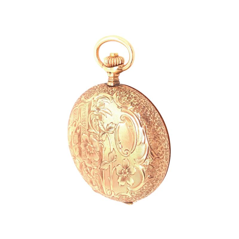  Omega 14 Karat Yellow Gold Omega Grand Prix 1900 Pocket Watch