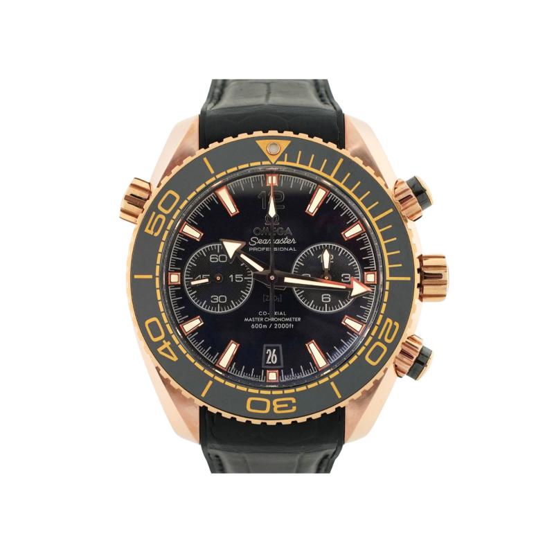  Omega Omega Seamaster Planet Ocean 18K Rose Gold Black Dial 600M