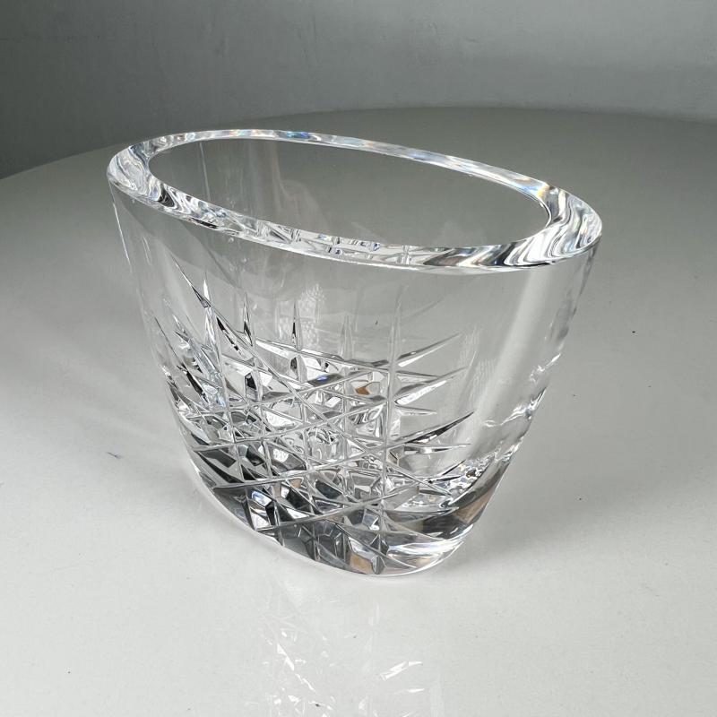 Orrefors 1960s Swedish Vintage Orrefors Crystal Glass Vase