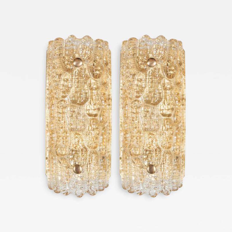  Orrefors Carl Fagerlund Orrefors Brass Crystal Sconce