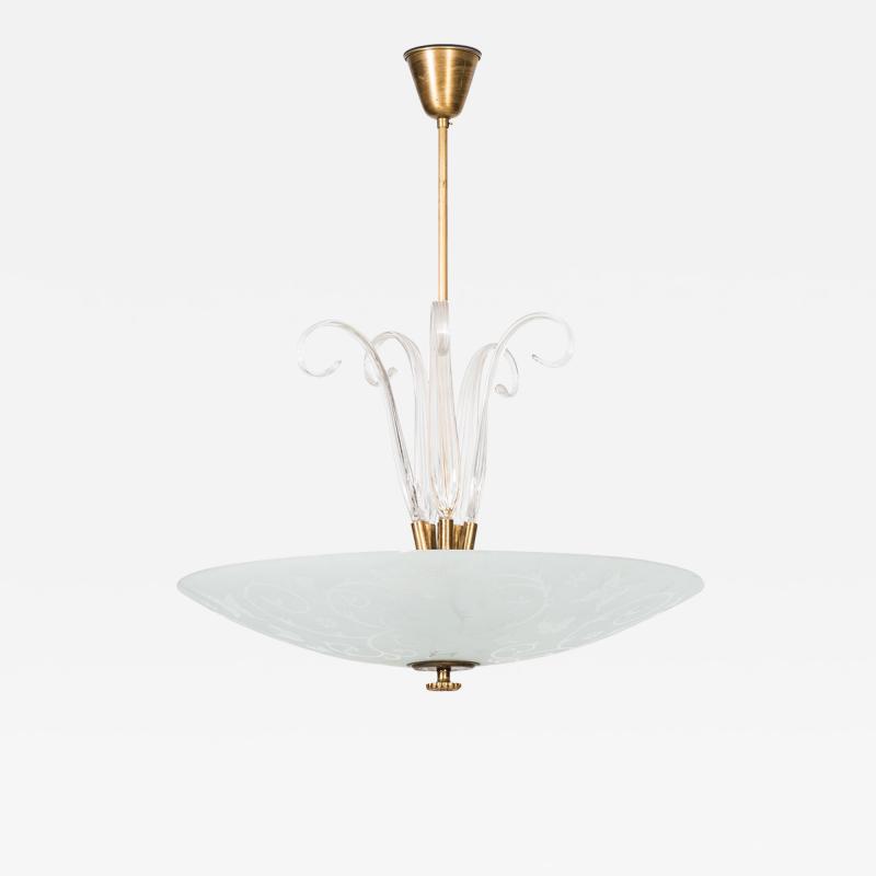  Orrefors Ceiling Lamp Produced by Orrefors in Sweden