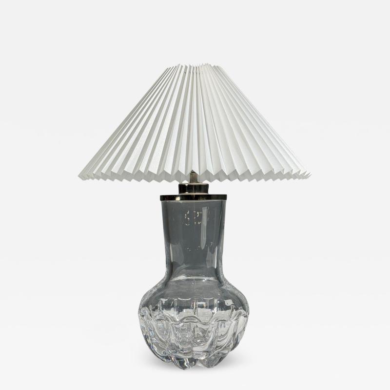  Orrefors Olle Alberius Table Lamp Blown Glass Chromed Metal Sweden 1970s