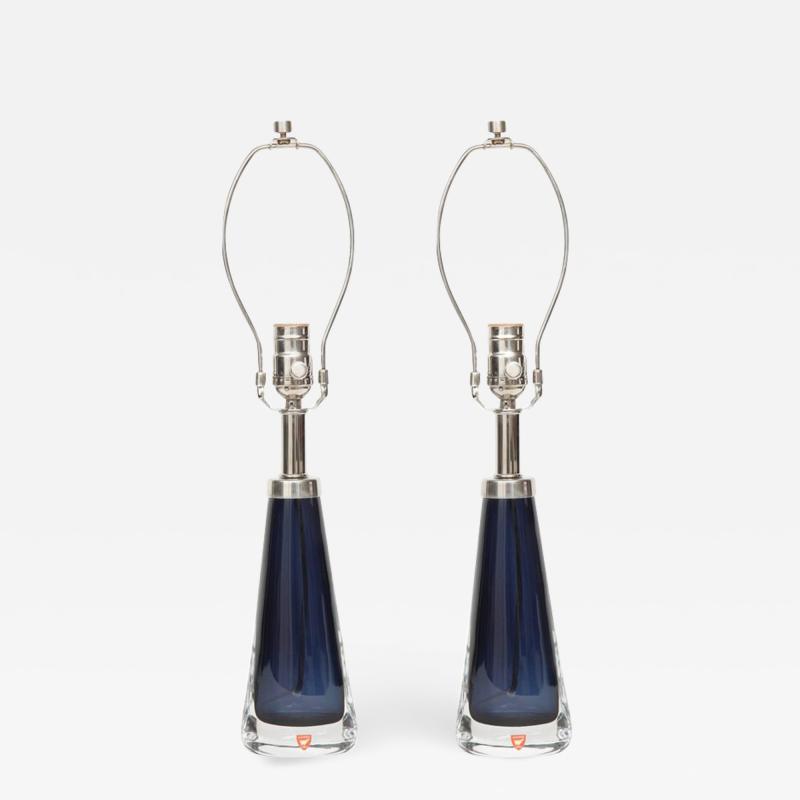  Orrefors Orrefors Dark Sapphire Blue Lamps