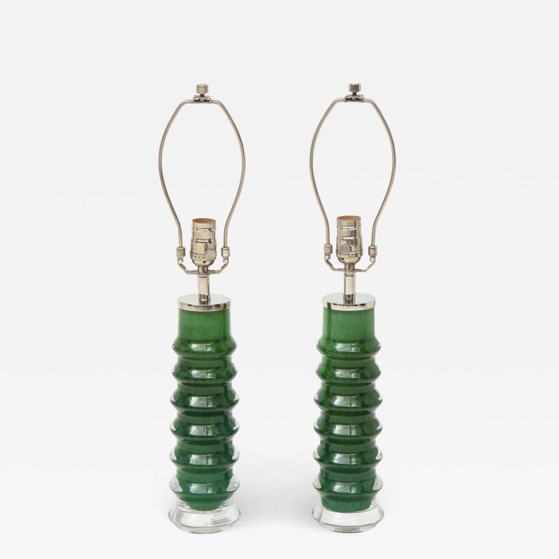  Orrefors Orrefors Emerald Green Crystal Lamps