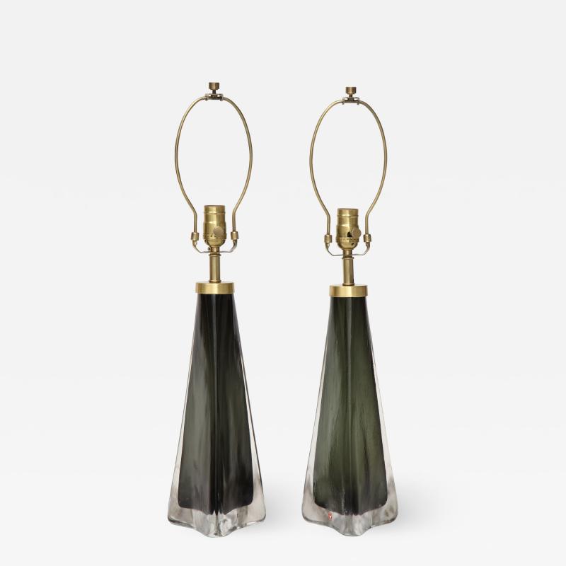  Orrefors Orrefors Green Grey Cystal Lamps