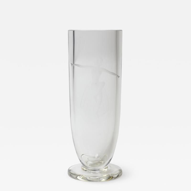  Orrefors Orrefors Vase with Dancer c 1940 Sweden