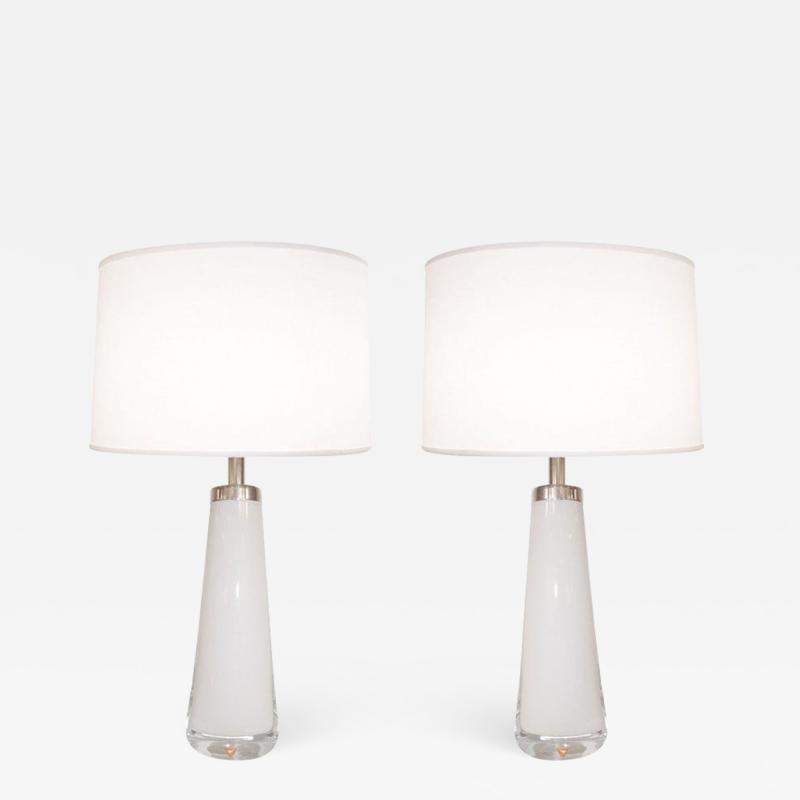  Orrefors Orrefors White Clear Crystal Lamps