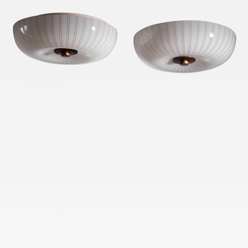  Orrefors Pair of Orrefors ceiling lamps