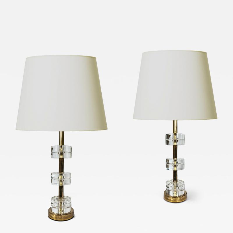  Orrefors Pair of Table Lamp by Carl Fagerlund for Orrefors