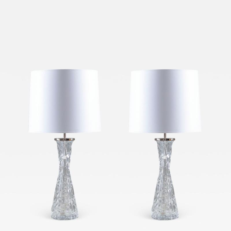  Orrefors Swedish Midcentury Table Lamps by Carl Fagerlund for Orrefors